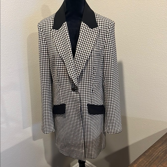 Karl Lagerfeld Black and White Checkered Blazer - Picture 1 of 3